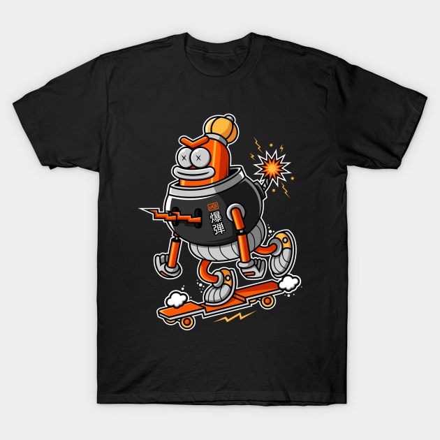 Skateboard Bomb T-Shirt by karyatansu